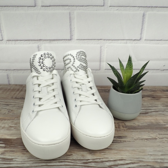 michael michael kors mindy studded leather sneaker